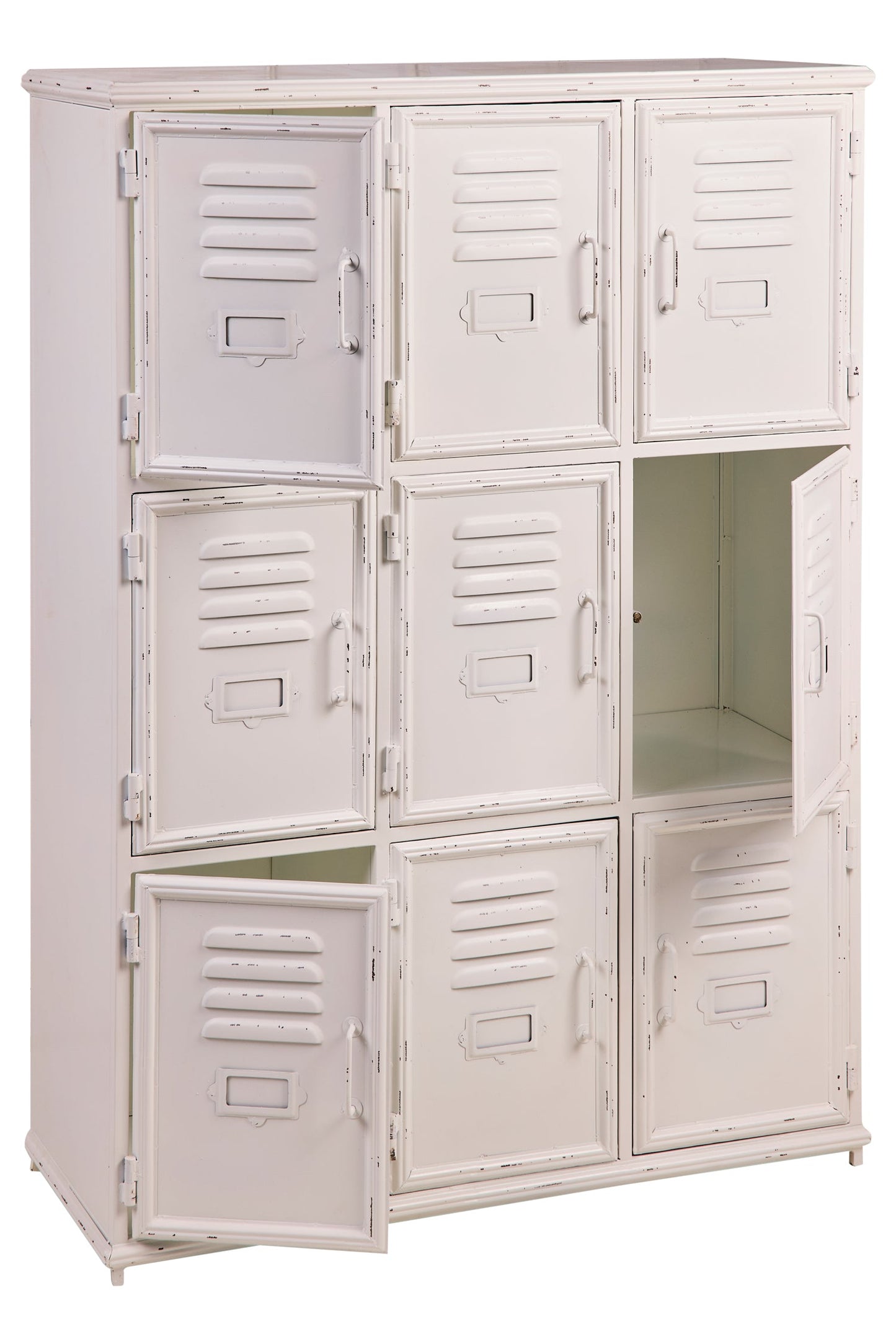 Mobiletto Ferro Bianco 9 Sportelli