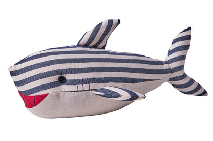 Batentes Portas - Ferma Porta Pescecane A Strisce Bianco Blue