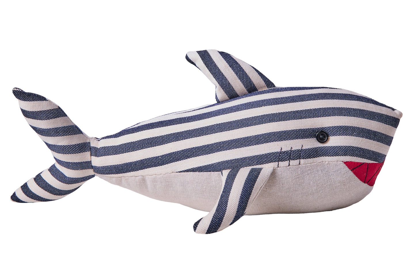 Batentes Portas - Ferma Porta Pescecane A Strisce Bianco Blue