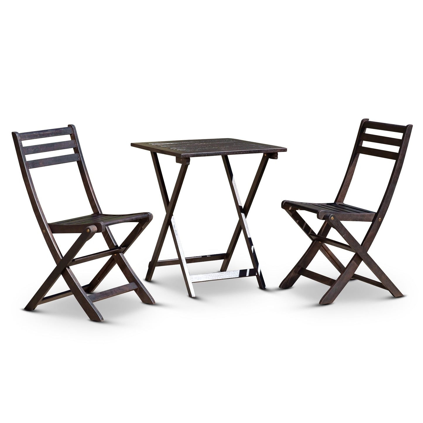 DTY Outdoor Living Twin Lakes Set da bistrot in eucalipto da 3 pezzi, quadrato, olio naturale