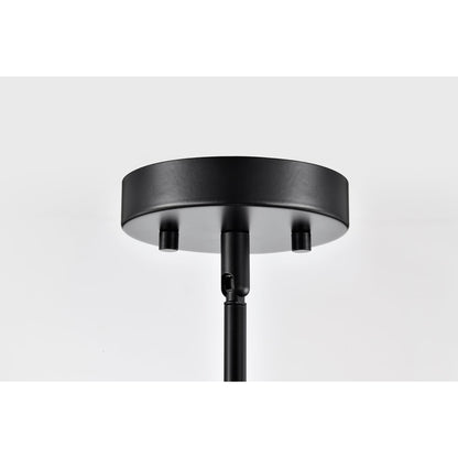 Lampada a sospensione singola in vetro trasparente con fossette Daelan - 12 pollici