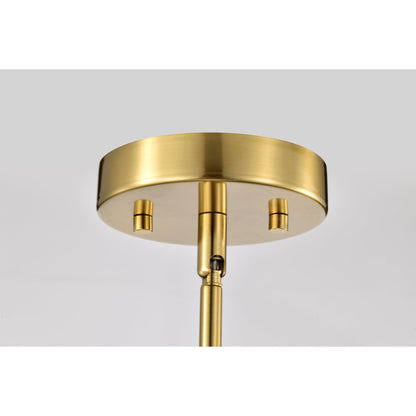 Lampada a sospensione singola in vetro trasparente con fossette Daelan - 12 pollici