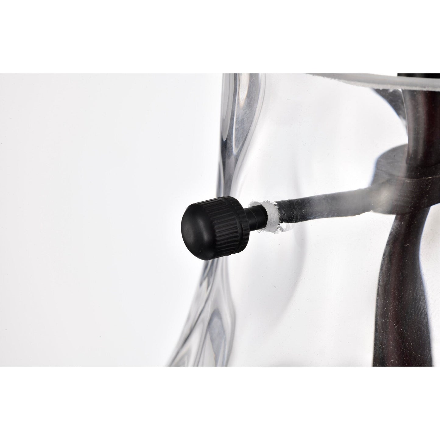 Lampada a sospensione singola in vetro trasparente con fossette Daelan - 12 pollici