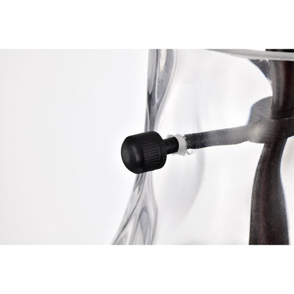 Lampada a sospensione singola in vetro trasparente con fossette Daelan - 12 pollici