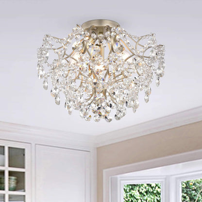 Dalia Elegante lampada da soffitto a 3 luci in cristallo per interni