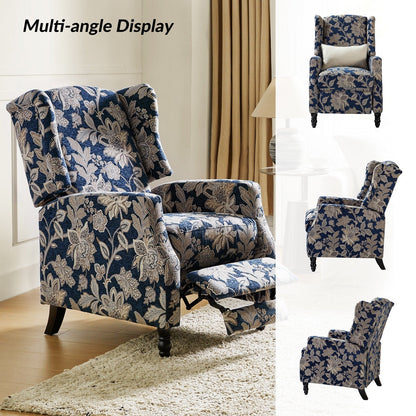 Poltrona reclinabile manuale Damaris Mid-Century Modern con schienale alto, set da 2 di HULALA HOME