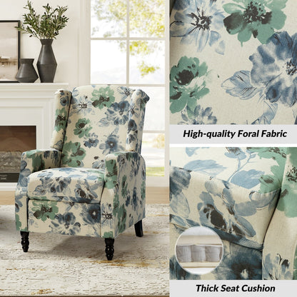 Poltrona reclinabile manuale Damaris Mid-Century Modern con schienale alto, set da 2 di HULALA HOME