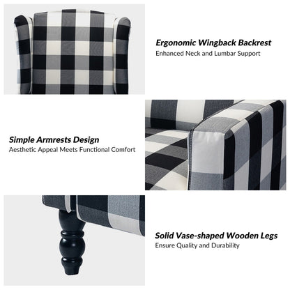 Poltrona reclinabile manuale Damaris Mid-Century Modern con schienale alto, set da 2 di HULALA HOME