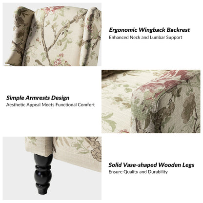 Poltrona reclinabile manuale Damaris Mid-Century Modern con schienale alto, set da 2 di HULALA HOME