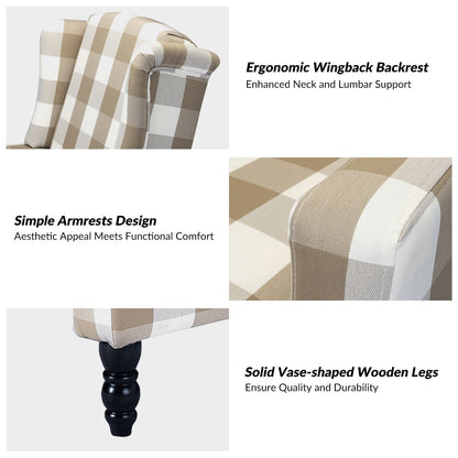 Poltrona reclinabile manuale Damaris Mid-Century Modern con schienale alto, set da 2 di HULALA HOME