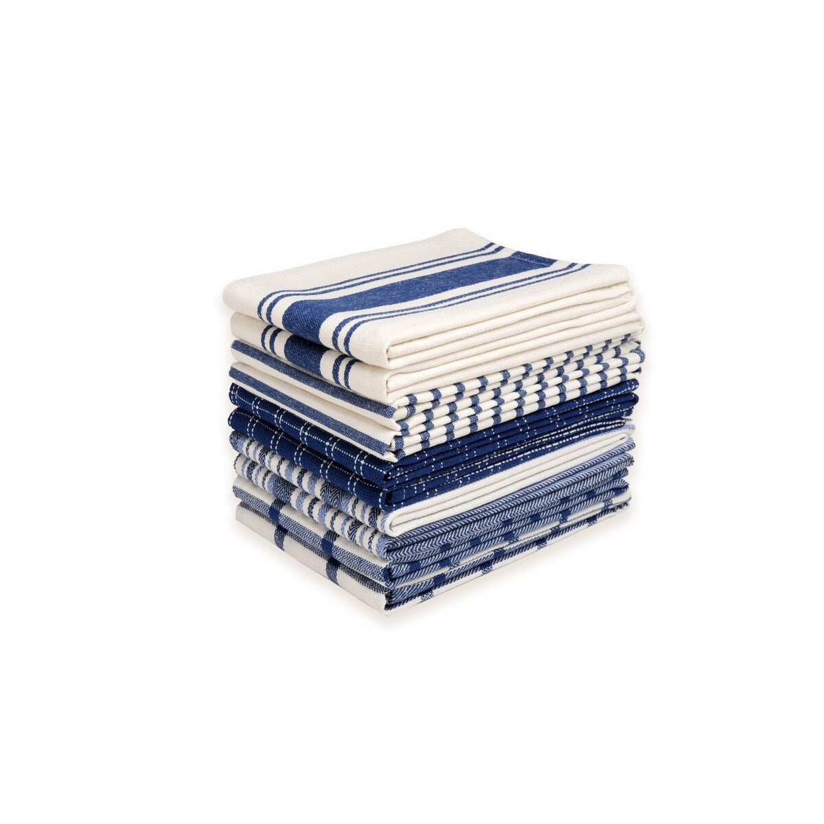 Dan River Confezione da 10 strofinacci da cucina in cotone assortiti - 18''X28''