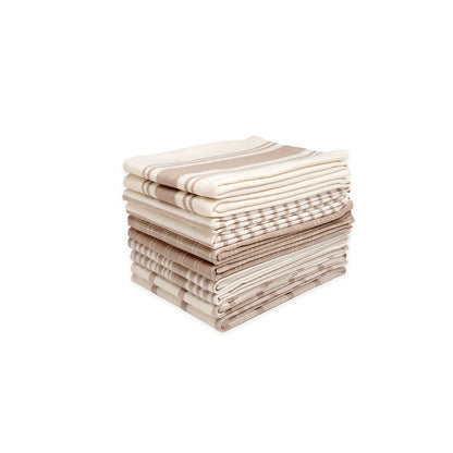 Dan River Confezione da 10 strofinacci da cucina in cotone assortiti - 18''X28''