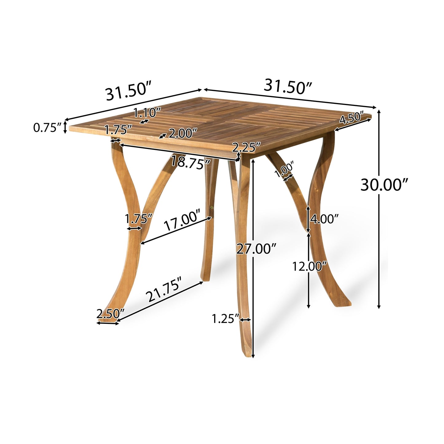 Christopher Knight Home Danby Outdoor Set da pranzo in legno di acacia e vimini da 5 pezzi