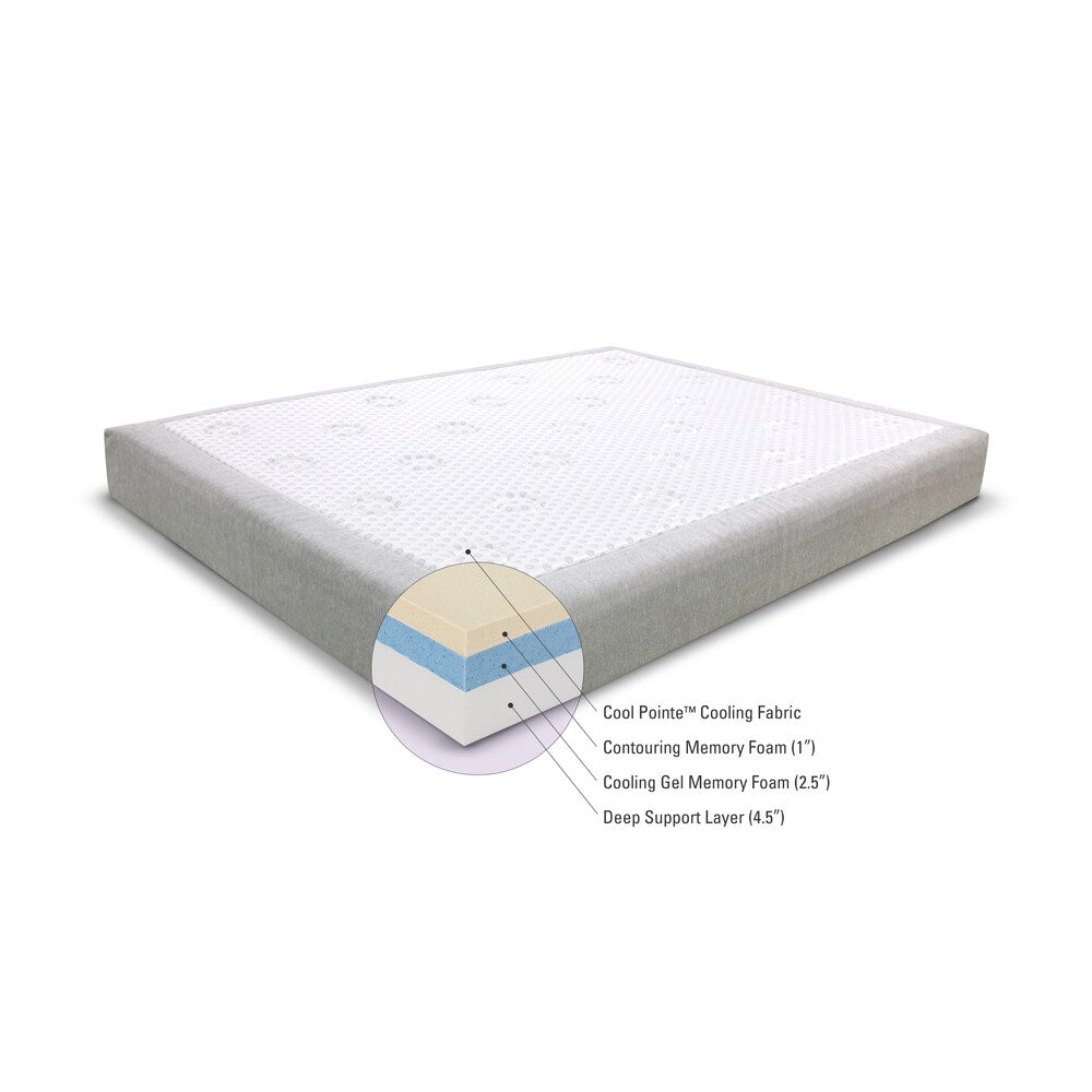 Materasso in memory foam Danican Cool Pointe da 8 pollici King-size - Bianco