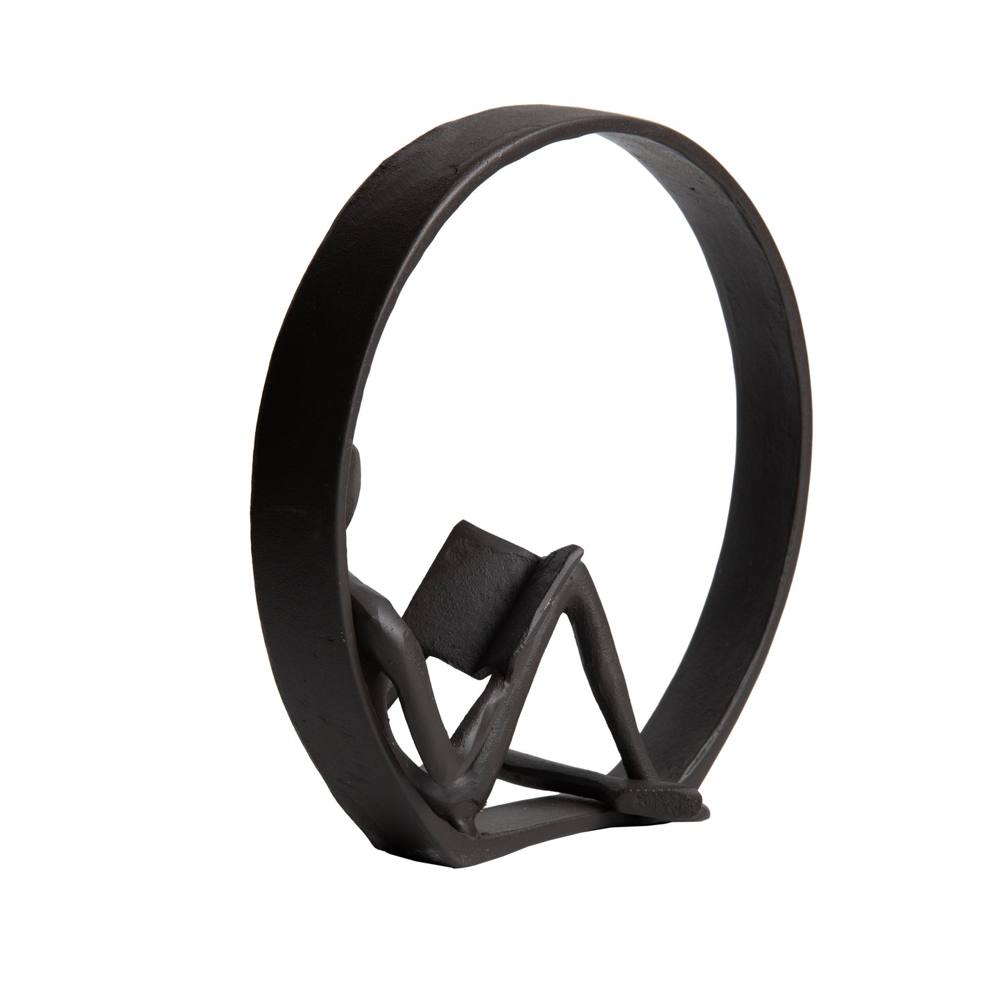 Statua in ghisa con scultura contemporanea del lettore circondato da Danya B. - Opzioni per uomo, donna o doppio fermalibri