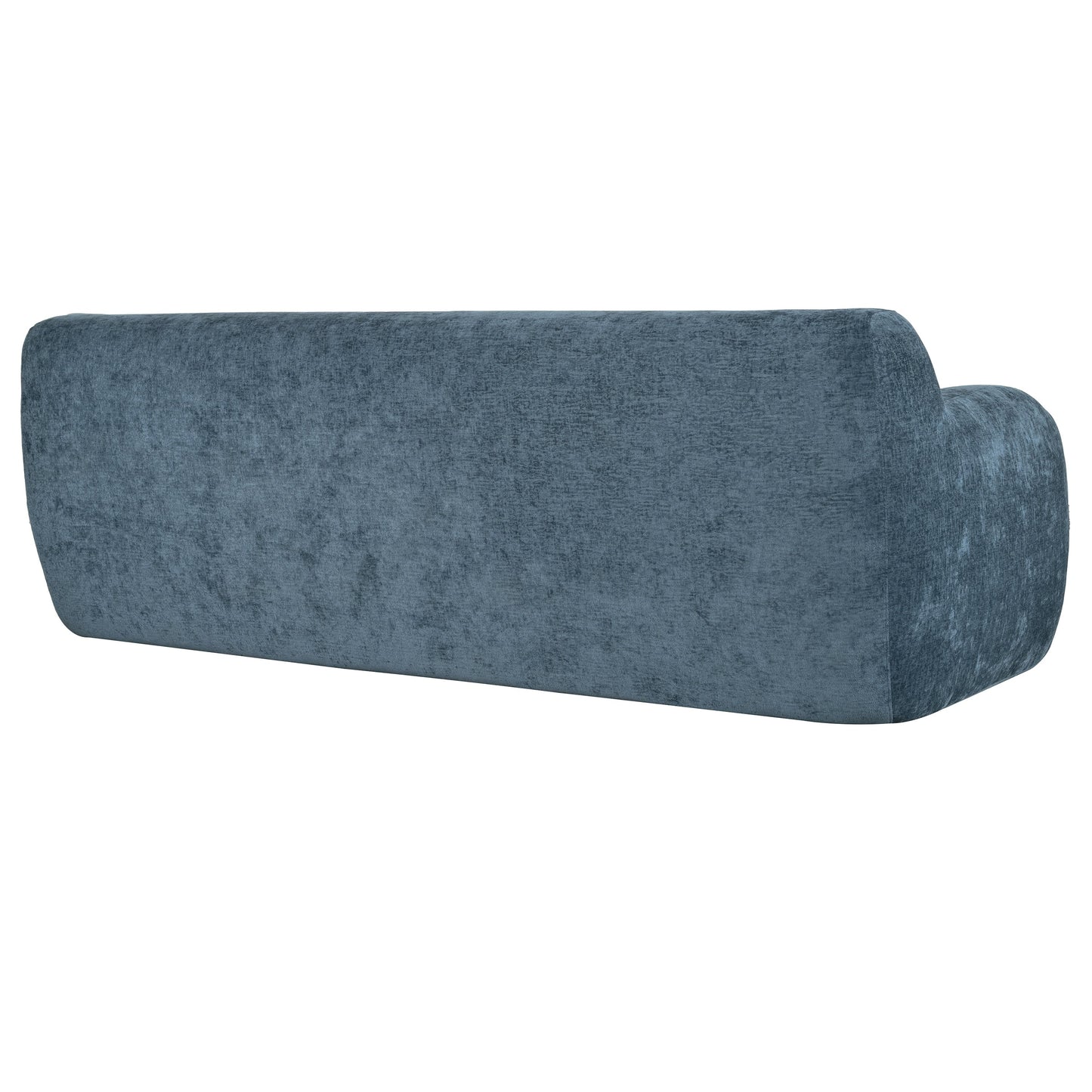 Divano a 3 posti minimalista a compressione blu scuro 81.5 con sedute ampie e imbottitura in schiuma ad alta densità per soggiorni