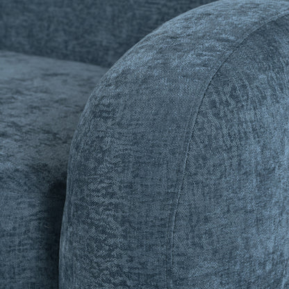 Divano a 3 posti minimalista a compressione blu scuro 81.5 con sedute ampie e imbottitura in schiuma ad alta densità per soggiorni