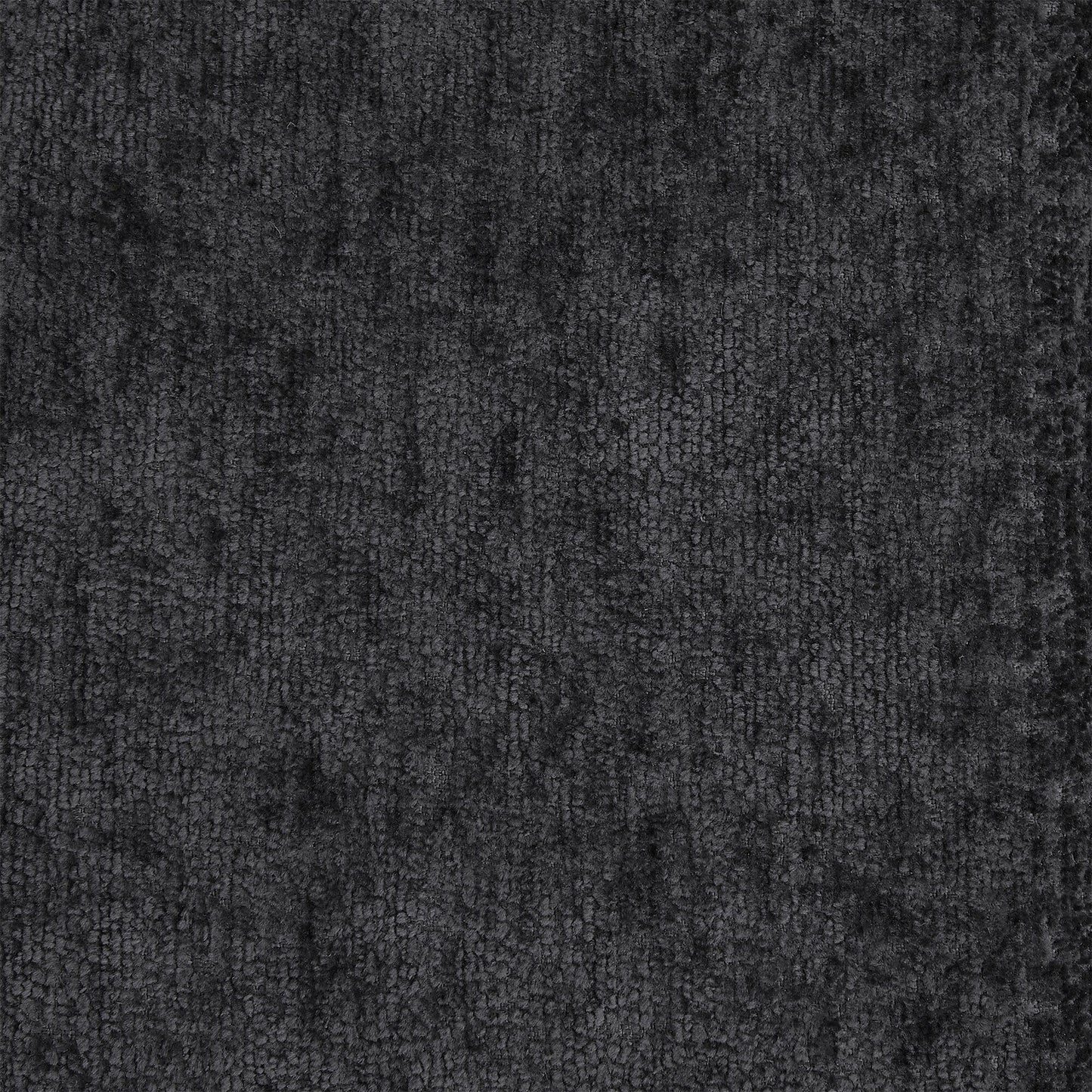 Divano a 3 posti imbottito in ciniglia grigio scuro con gambe in plastica