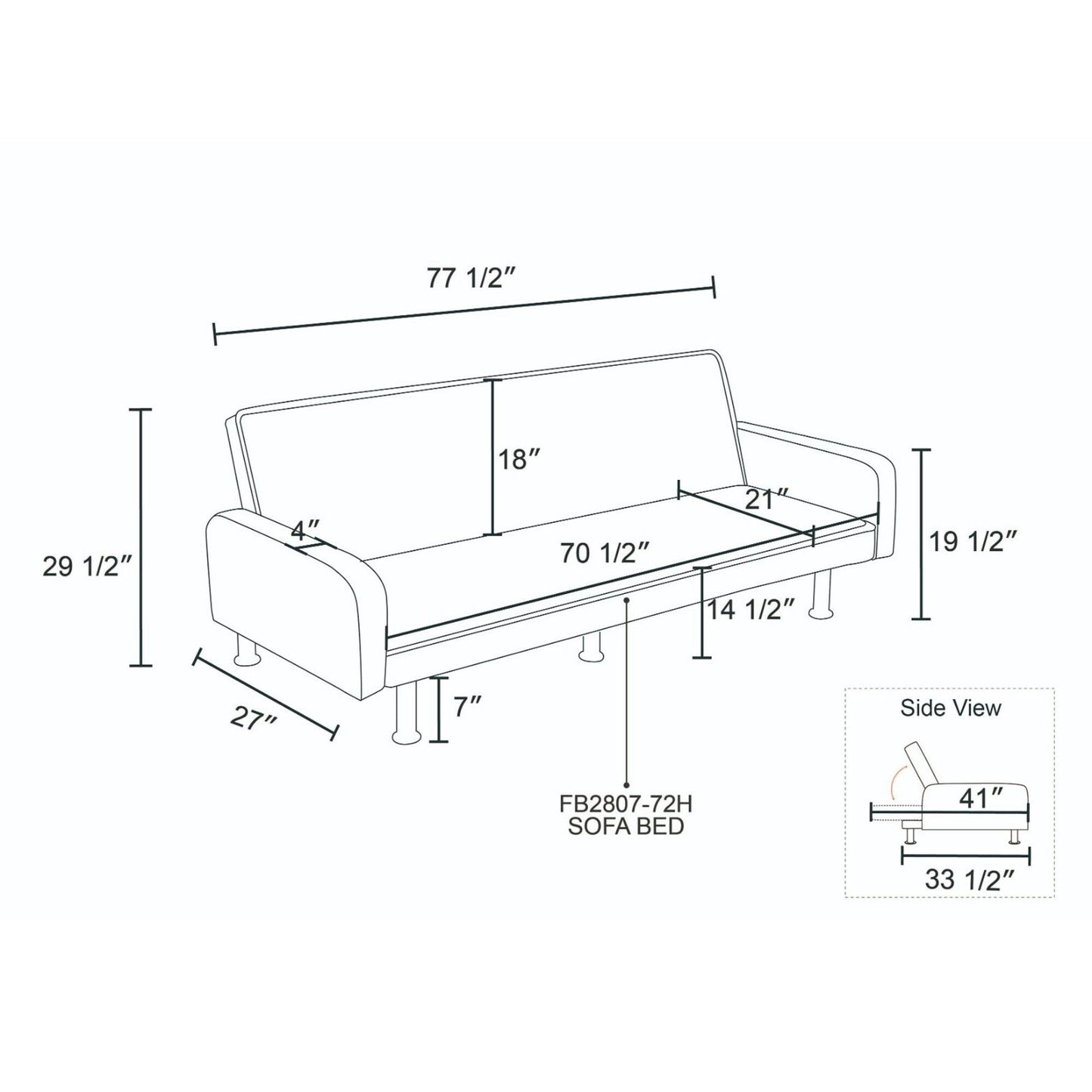 Divano monoblocco per soggiorno in tessuto soffice e traspirante grigio scuro
