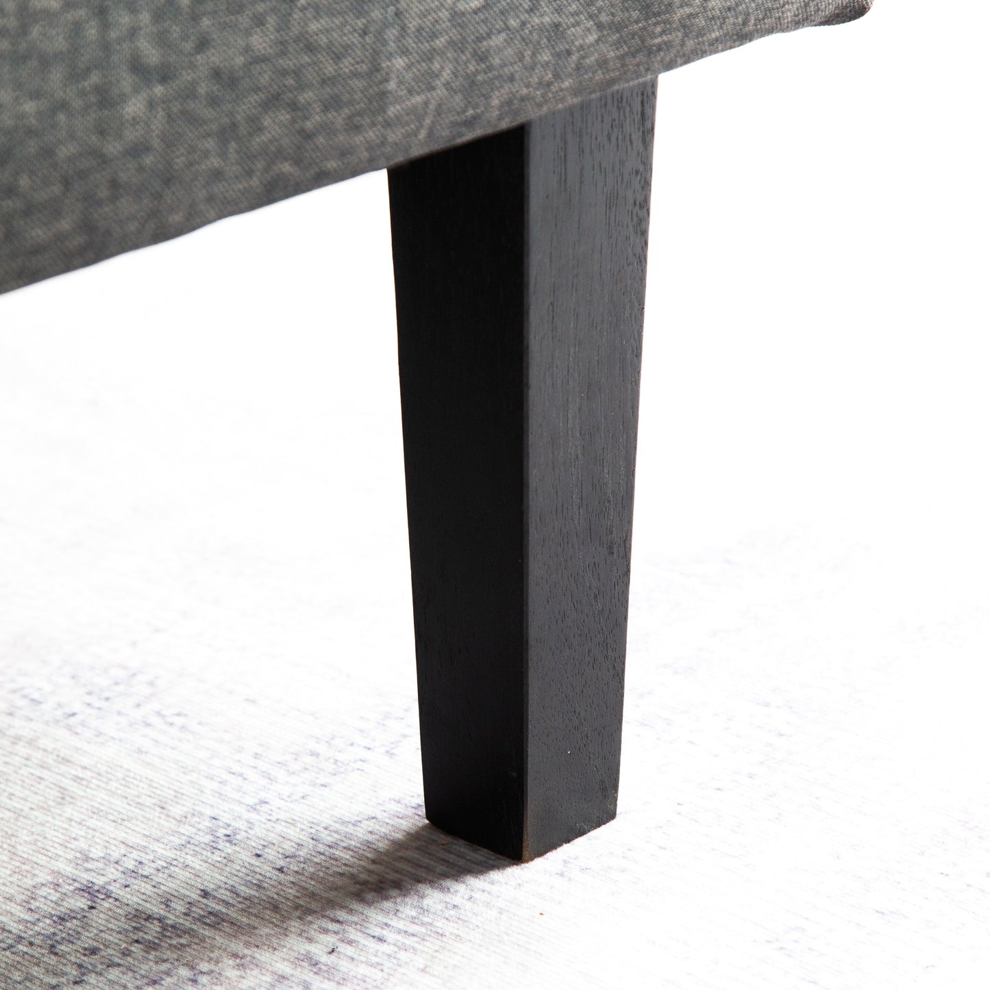 Divano letto futon moderno grigio scuro da 71,65 pollici trasformabile a 3 posti con gambe in legno massello e cuscini per il soggiorno