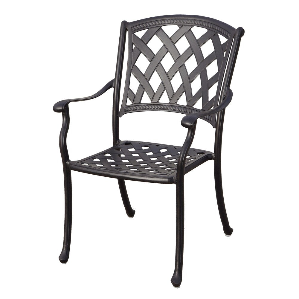 Set da pranzo rettangolare in alluminio pressofuso color bronzo antico Darlee Ocean View da 9 pezzi