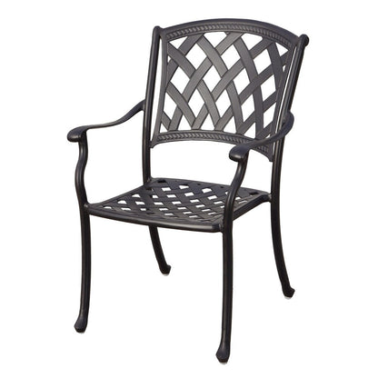 Set da pranzo rettangolare in alluminio pressofuso color bronzo antico Darlee Ocean View da 9 pezzi