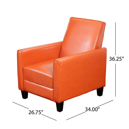 Poltrona reclinabile Darvis in similpelle nera di Christopher Knight Home