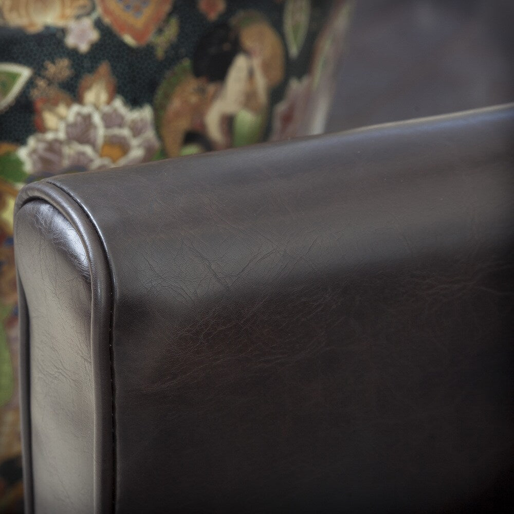 Poltrona reclinabile Darvis in similpelle nera di Christopher Knight Home