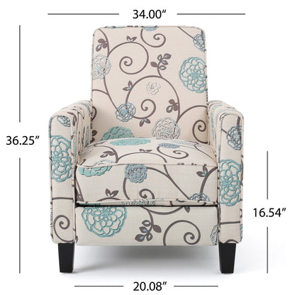 Poltrona reclinabile Darvis Floral di Christopher Knight Home