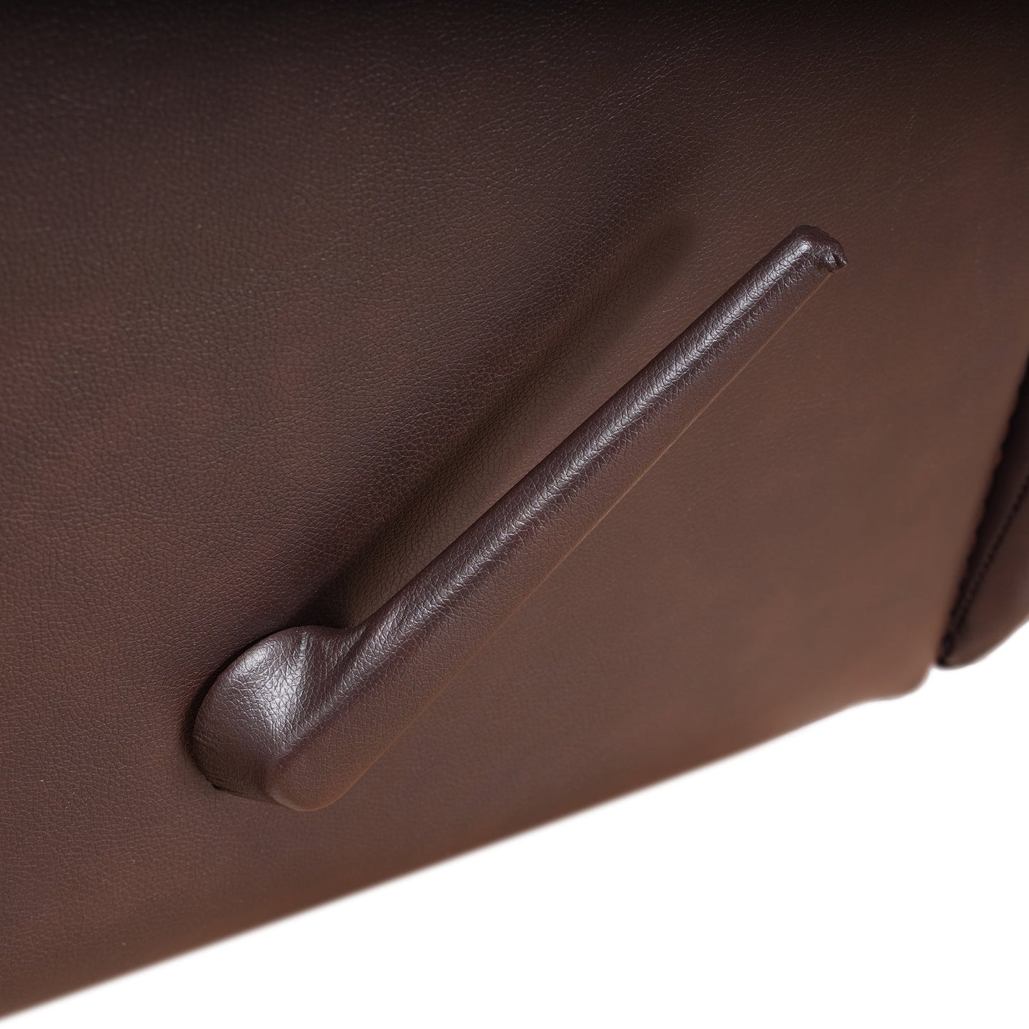 Poltrona reclinabile manuale con poggiapiedi estensibile in vera pelle Davin Top-Flow