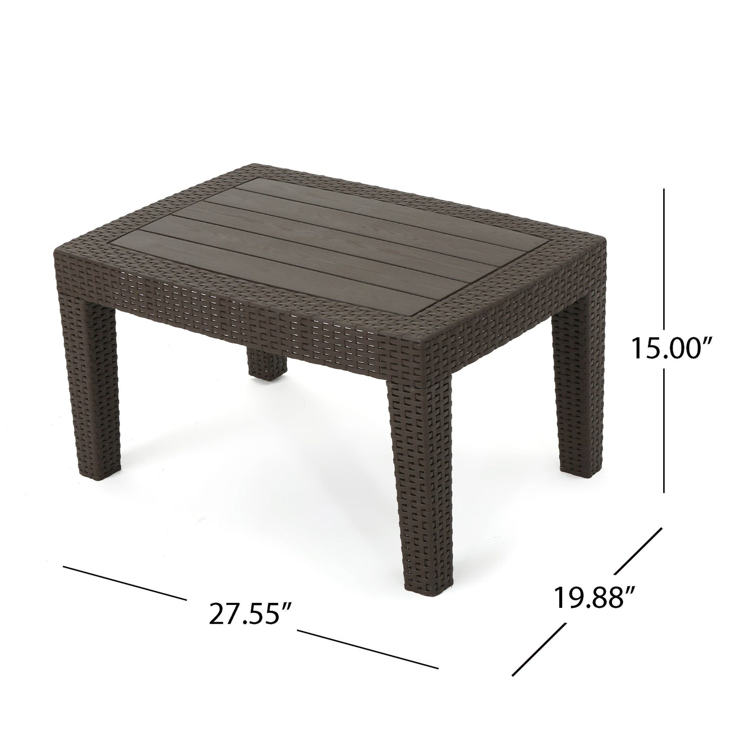 Set da salotto in vimini Daytona Outdoor di Christopher Knight Home