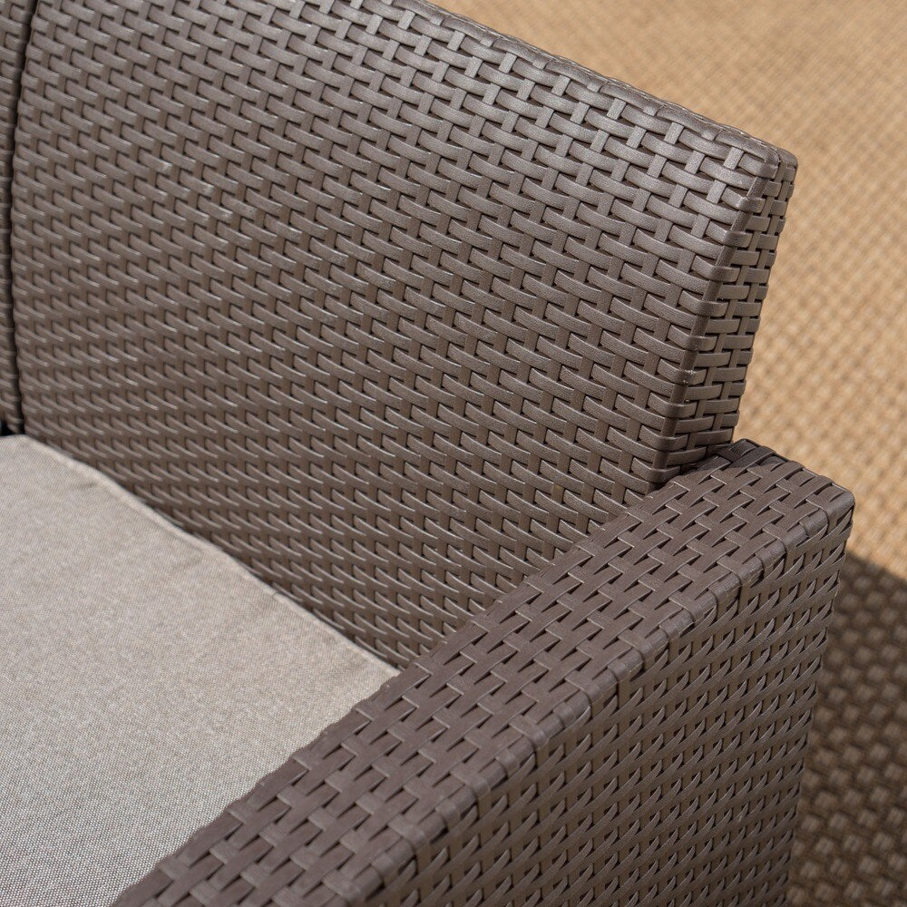 Set da salotto in vimini Daytona Outdoor di Christopher Knight Home