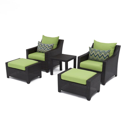 Set di 5 sedie da esterno e pouf da patio Deco Sunbrella
