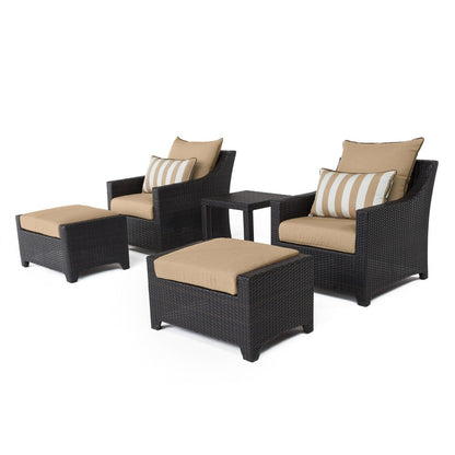 Set di 5 sedie da esterno e pouf da patio Deco Sunbrella