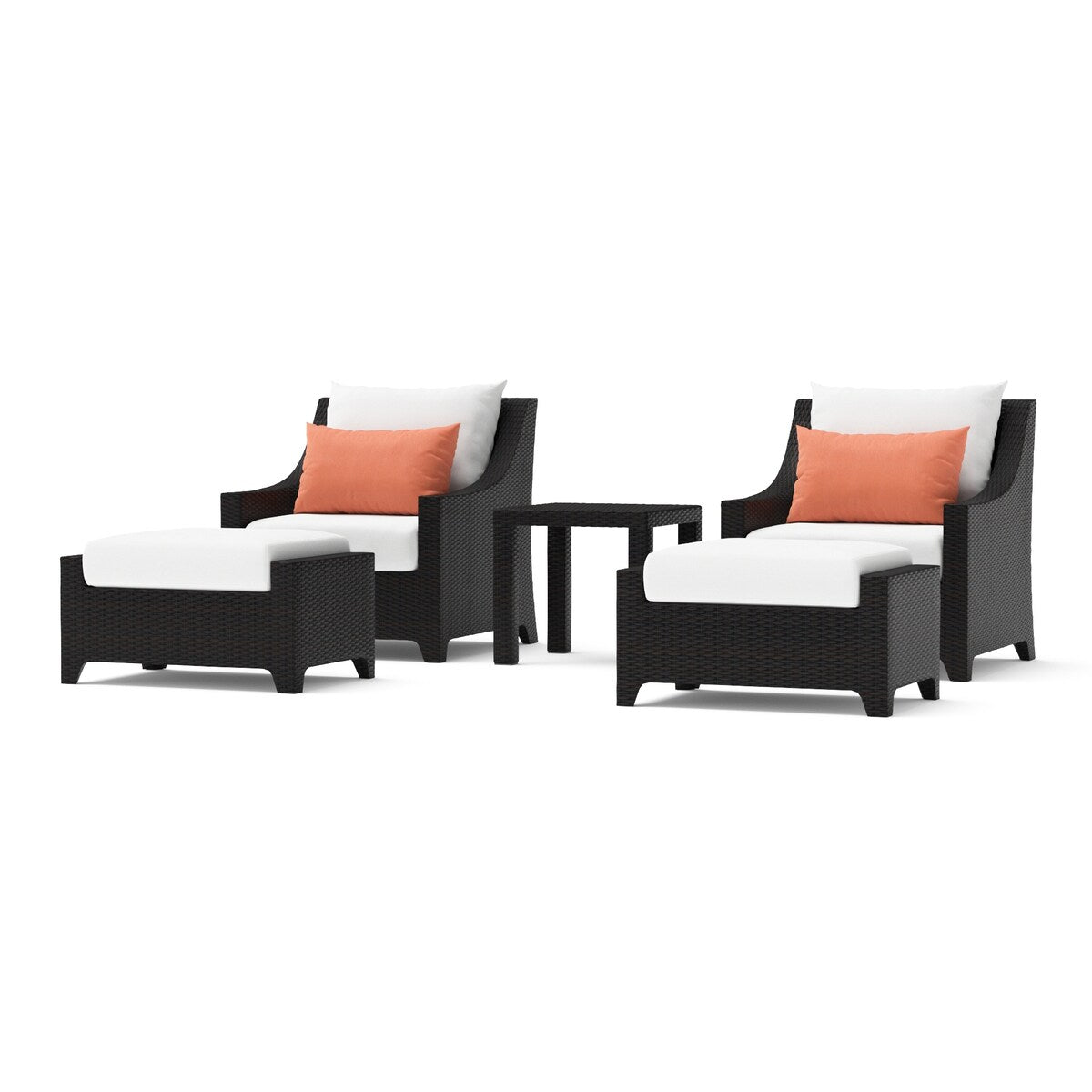 Set di 5 sedie da esterno e pouf da patio Deco Sunbrella