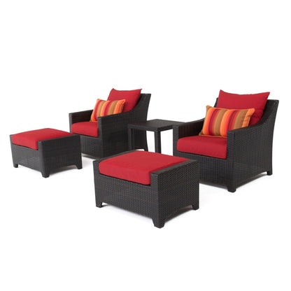 Set di 5 sedie da esterno e pouf da patio Deco Sunbrella