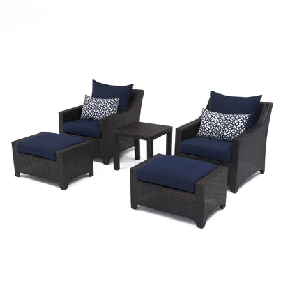 Set di 5 sedie da esterno e pouf da patio Deco Sunbrella