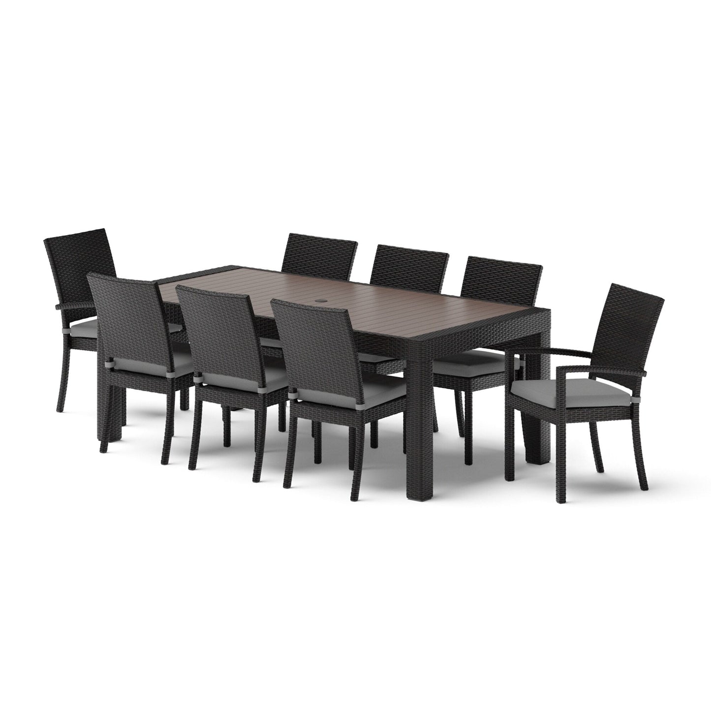 Set da pranzo per esterni in alluminio Deco da 9 pezzi