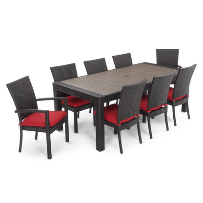 Set da pranzo per esterni in alluminio Deco da 9 pezzi