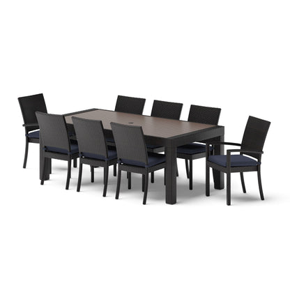 Set da pranzo per esterni in alluminio Deco da 9 pezzi