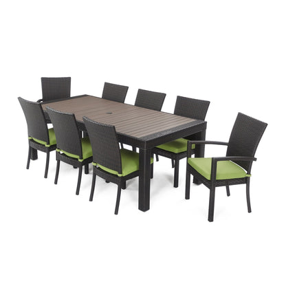 Set da pranzo per esterni in alluminio Deco da 9 pezzi