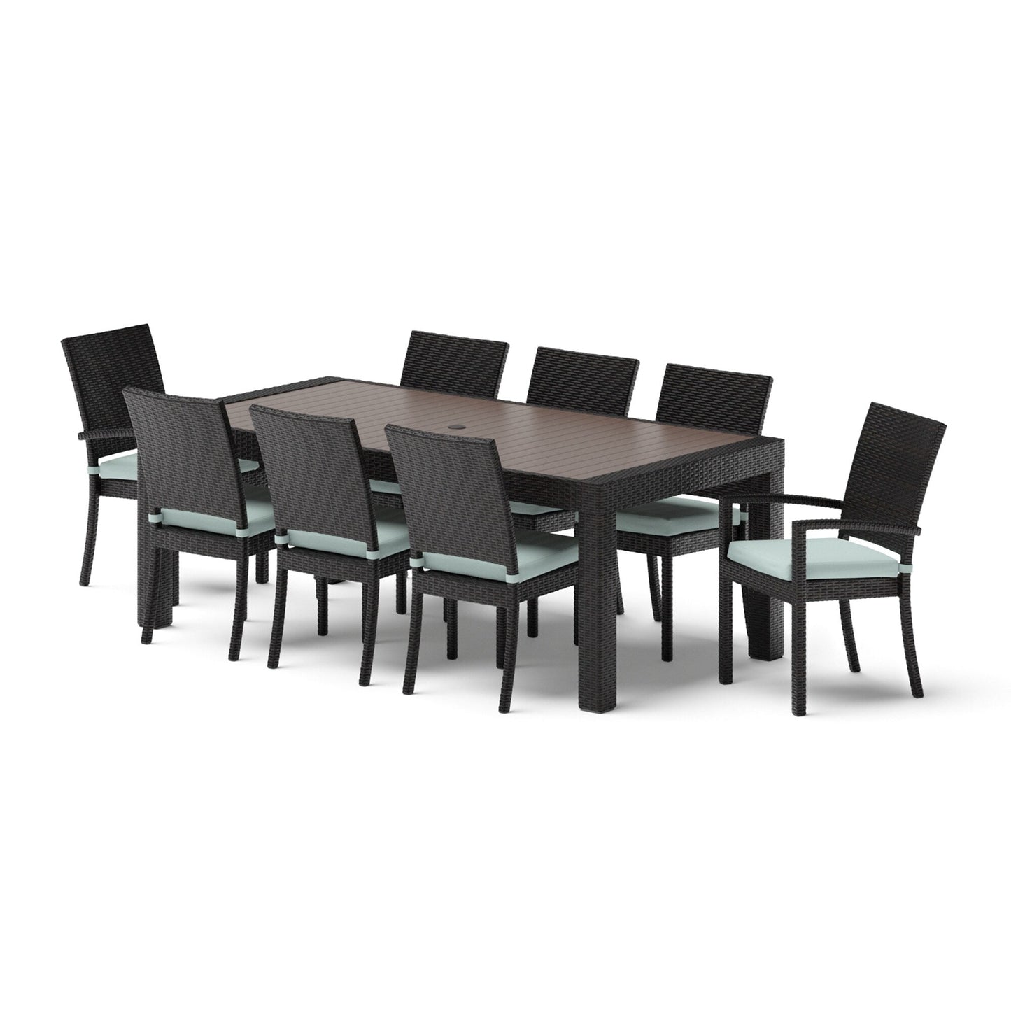 Set da pranzo per esterni in alluminio Deco da 9 pezzi