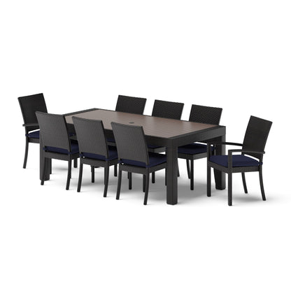 Set da pranzo per esterni in alluminio Deco da 9 pezzi