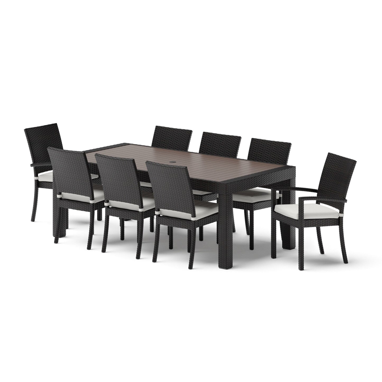 Set da pranzo per esterni in alluminio Deco da 9 pezzi