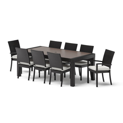 Set da pranzo per esterni in alluminio Deco da 9 pezzi