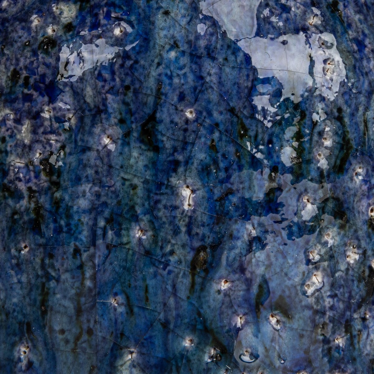 Vasi decorativi in ​​terracotta con smalto craquelé, set da 3