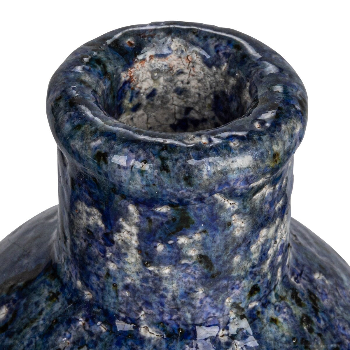 Vasi decorativi in ​​terracotta con smalto craquelé, set da 3