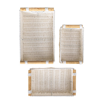 Cestini decorativi intrecciati per la casa