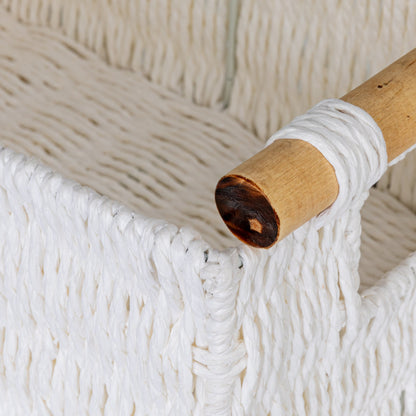 Cestini decorativi intrecciati per la casa