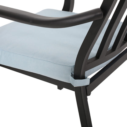 Set da pranzo da esterno Delmar da 5 pezzi con tavolo in cemento leggero di Christopher Knight Home